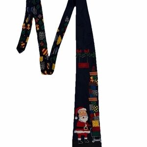 Hallmark Yule Tie Greetings Santa necktie